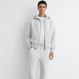 Reiss Zip Through Hoody In Grey Malange
