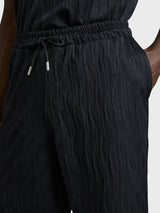 Reiss Alvar Wave-Jacquard Drawstring Shorts In Navy