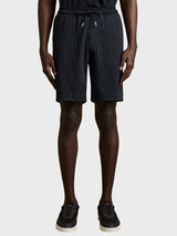 Reiss Alvar Wave-Jacquard Drawstring Shorts In Navy
