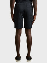 Reiss Alvar Wave-Jacquard Drawstring Shorts In Navy