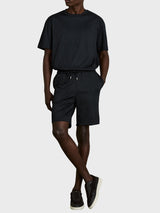 Reiss Alvar Wave-Jacquard Drawstring Shorts In Navy
