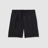 Reiss Barges Short Linen Drawstring Shorts in Navy