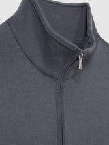Reiss Blackhall Merino Wool Half-Zip Jumper In Airforce Blue