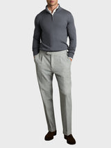 Reiss Blackhall Merino Wool Half-Zip Jumper In Airforce Blue