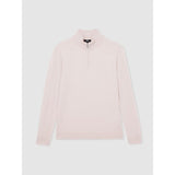 Reiss Blackhall Merino Wool Half-Zip Jumper In Beige