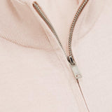 Reiss Blackhall Merino Wool Half-Zip Jumper in Beige