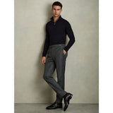 Reiss Blackhall Merino Wool Half-Zip Jumper in Navy