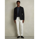 Reiss Bless Cotton Crew Neck T-Shirt in Airforce Blue