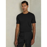 Reiss Bless Cotton Crew Neck T-Shirt In Black