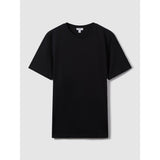 Reiss Bless Cotton Crew Neck T-Shirt In Black