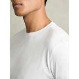 Reiss Bless Cotton Crew Neck T-Shirt in White