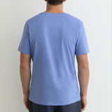 Reiss Bless Cotton Crew-Neck Tailored-Fit T-Shirt in Cornflower Blue