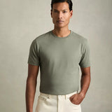 Reiss Bless Tailored-Fit Cotton Crew Neck T-Shirt In Sage Green