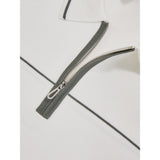 Reiss Bradford Half Zip Tipped Polo Shirt in White/Green