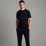 Reiss Bradley Interlock T-Shirt Navy