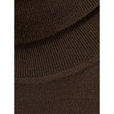 Reiss Caine Merino Wool Roll-Neck Jumper in Chocolate Brown
