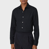 Reiss Carvalho Cotton-Piqué Garment-Dyed Shirt in Navy
