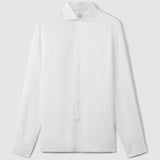 Reiss Core Ruban Long Sleeve Linen Shirt White