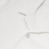 Reiss Cuban Short Sleeved Textured Wave Shirt Aleo White