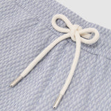 Reiss Drawstring Textured Jacquard Nicola Shorts In Soft Blue