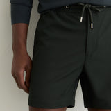 Reiss Drawstring Textured Shorts Dark Green