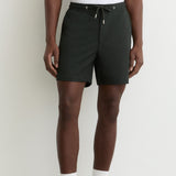 Reiss Drawstring Textured Shorts Dark Green
