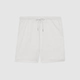 Reiss Drawstring Textured Wave Shorts In White