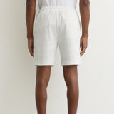 Reiss Drawstring Textured Wave Shorts In White