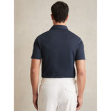Reiss Earl Air-Water Cotton Polo Shirt In Navy