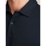 Reiss Earl Air-Water Cotton Polo Shirt In Navy
