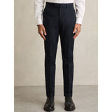 Reiss Eastbury Slim Fit Cotton Blend Chinos in Navy