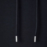 Reiss Fabien Premium Interlock-Jersey Hoodie in Navy Blue