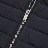 Reiss Freddie Hybrid Quilt and Interlock Jersey Zip-Through Jacket in Navy