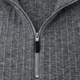 Reiss Funnel Textured Jumper Grey Melange