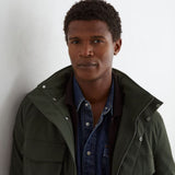 Reiss Glick Four-Pocket Hooded Jacket With Removable Gilet In Dark Green