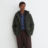 Reiss Glick Four-Pocket Hooded Jacket With Removable Gilet In Dark Green