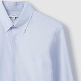 Reiss Greenwich Slim-Fit Button-Down Collar Cotton Oxford Shirt in Soft Blue
