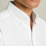 Reiss Greenwich Slim-Fit Button-Down Collar Cotton Oxford Shirt in White
