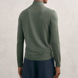 Reiss Hampshire Merino Wool Zip-Through Cardigan in Kale Green