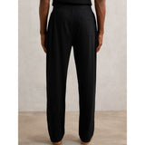 Reiss Hugo Cotton Jersey Logo-Waistband Joggers with Stretch in Black