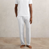 Reiss Hugo Cotton Jersey Logo-Waistband Joggers with Stretch in Soft Grey