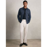 Reiss Kai Cotton Corduroy Twin-Pocket Overshirt in Airforce Blue