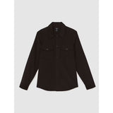 Reiss Kai Cotton Corduroy Twin-Pocket Overshirt in Brown