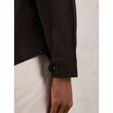 Reiss Kai Cotton Corduroy Twin-Pocket Overshirt in Brown