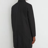 Reiss Lawlen Technical Long Zip-Through Jacket In Black