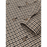 Reiss Liam Wool-Blend Houndstooth-Check Overshirt in Grey