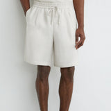 Reiss Linen Drawstring Shorts Stone