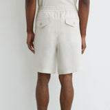 Reiss Linen Drawstring Shorts Stone