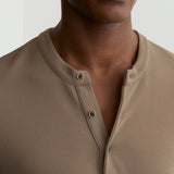 Reiss Long Sleeve Henley Camel