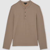 Reiss Long Sleeve Henley Camel
